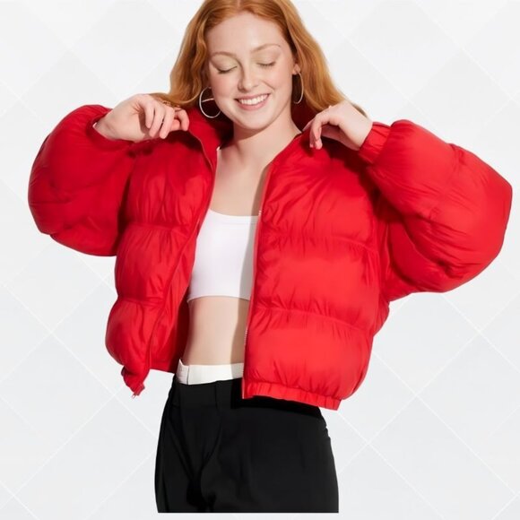 🔥 Wild Fable Women’s Red Long Puffer Jacket – Size M – WJK-100058 - Picture 1 of 3